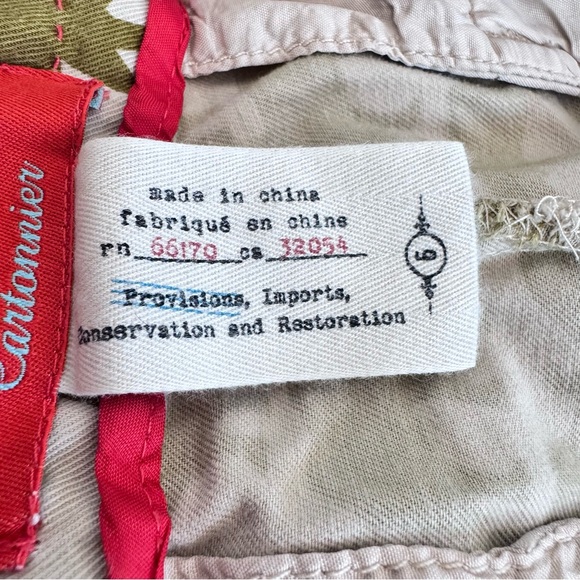 Anthropologie Cartonnier Green Finchley Elephant Print Safari Cuffed Shorts 6 - Picture 5 of 7